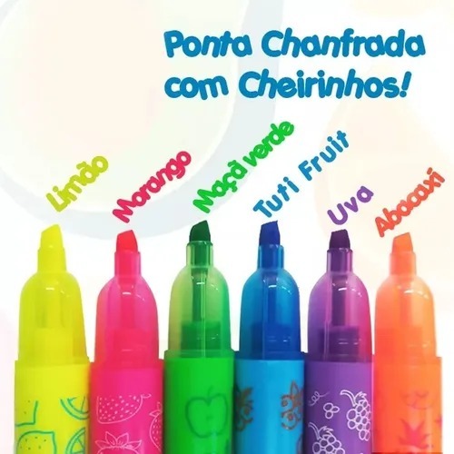 MARCA TEXTO 6C FRUIT C/CHEIRO